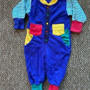 Vintage Color Block Kids Onesie
